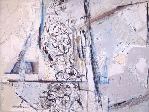 Zweiter Stern nach rechts und dann geradeaus zum Morgen - Mischtechnik - 2004<br>(Foto: 008)