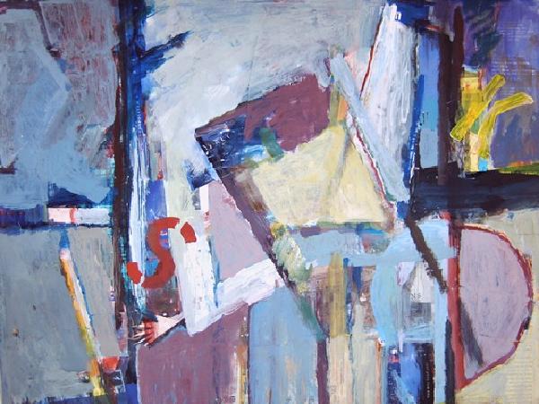 Sie tanzen blues im blauen Saal - Mischtechnik - 2003<br>(Foto: 015)