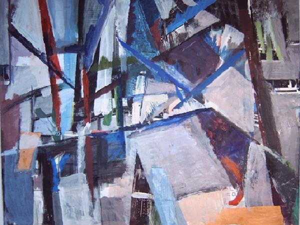 Crazy blue - Mischtechnik - 2004<br>(Foto: 016)